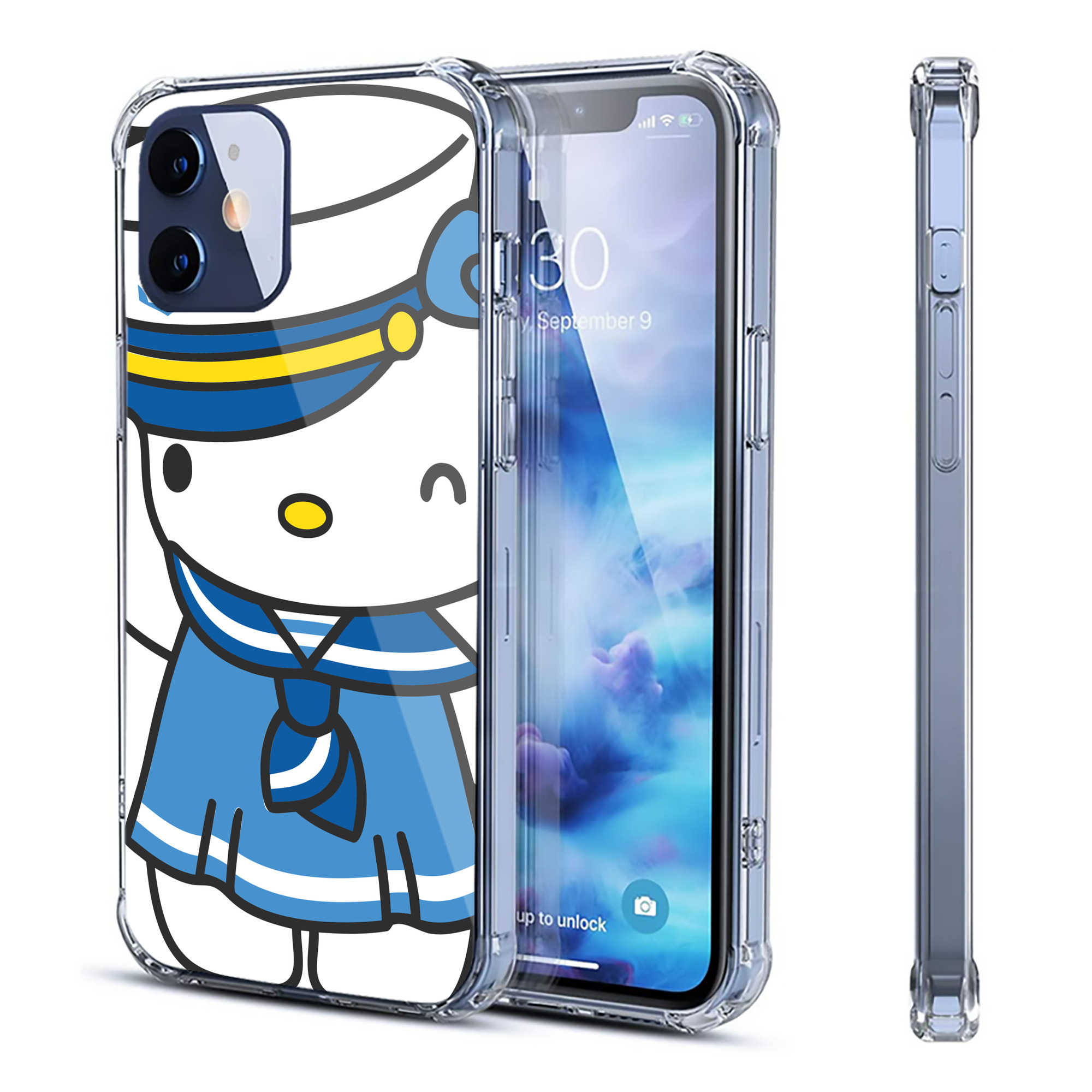 （画像用） Hello Kitty ハローキティ 【iPhone 12シリーズ対応】透明スマホケース（クリアソフトケース）